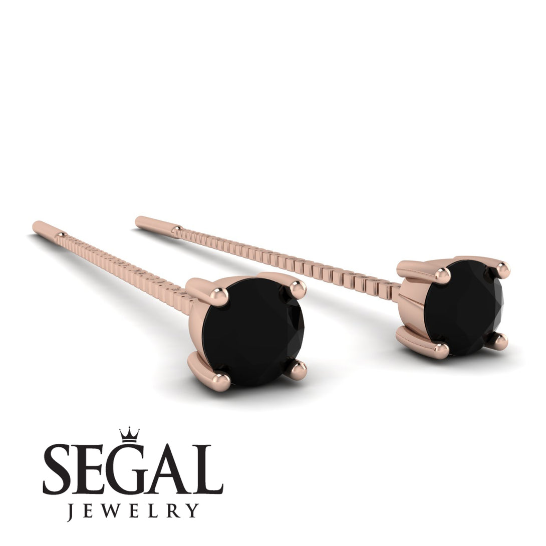Hanging Black Diamond Earrings - Milani No. 8